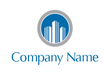 buildings in circles logo
