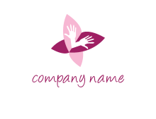 handprints on leaves daycare logo
