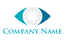 abstract eye with rays logo