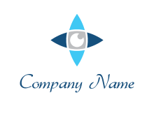 curvy triangle forming eye logo