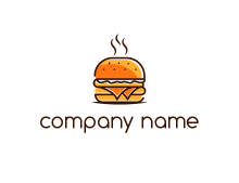 steaming burger logo