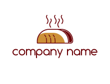 burrito with steam food logo