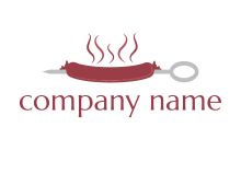 sausage on skewer food logo