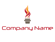 two shaded fire on pillar logo