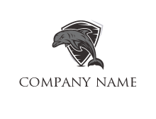 shield behind dolphin logo