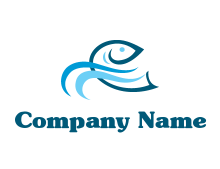 abstract fish swooshes logo