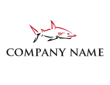 line art shark logo