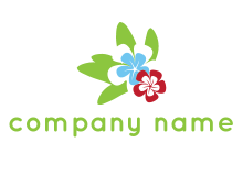 flowers with leaves logo