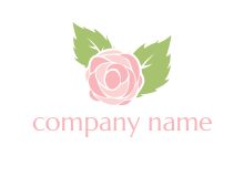 rose with leaves logo