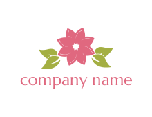 leaves and rotating flower petals logo