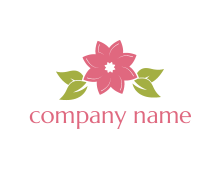 daisy flower and leaves logo