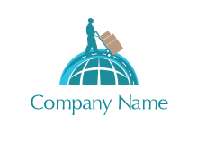 globe for logistics company logo generator