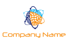 negative spacing network lines in circle logo