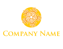 spiral hands rotating in circle logo