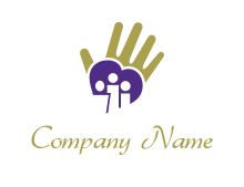 family in hand and heart logo