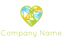 hand prints in heart logo