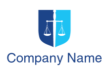 negative spacing balance in shield logo