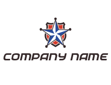 badge behind star logo