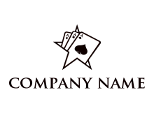 playing cards in star logo