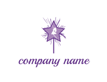 flower in star with sparkles logo