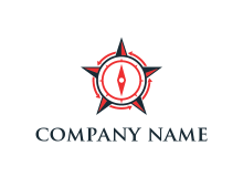 abstract compass in star logo