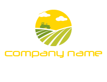 sun behind field logo