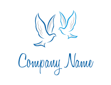 line art abstract doves logo