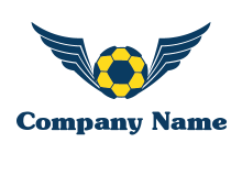 football with wings logo