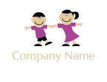 kids pulling each other logo