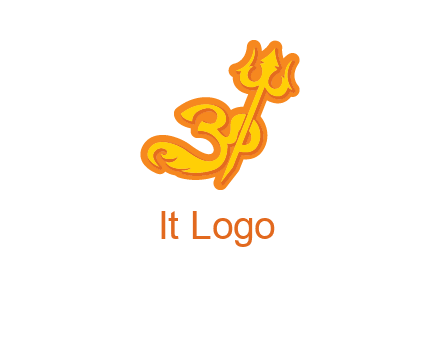trident with om logo