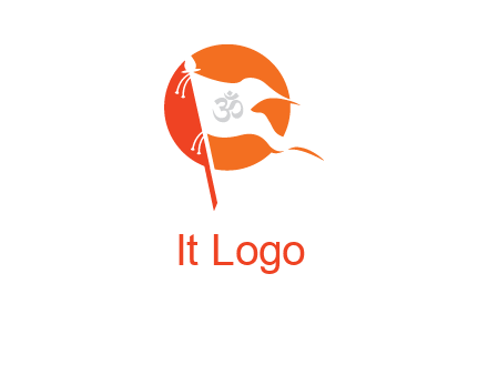 swastika in flag logo