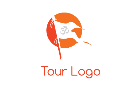 swastika in flag logo