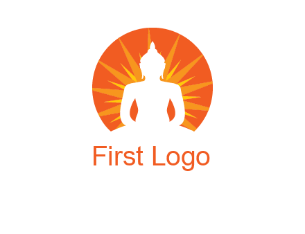 Buddha idol logo
