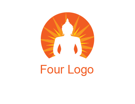 Buddha idol logo