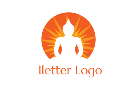 Buddha idol logo