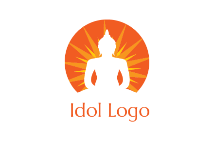 Buddha idol logo