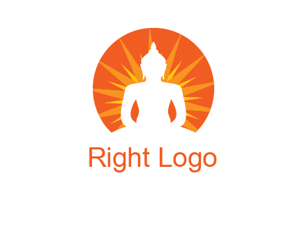 Buddha idol logo