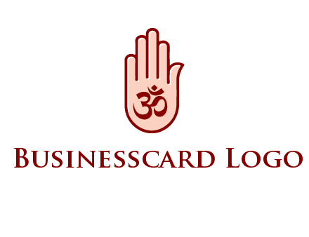 om symbol in hand logo