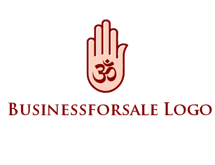 om symbol in hand logo