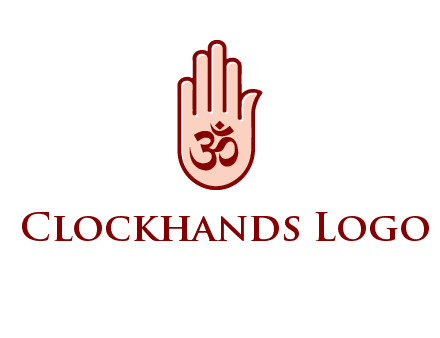 om symbol in hand logo