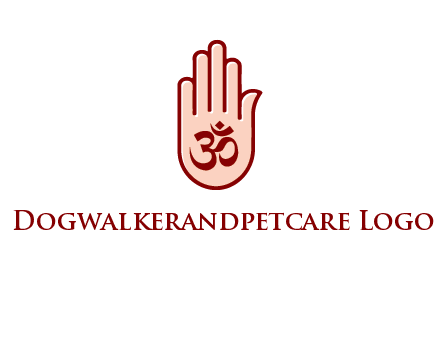 om symbol in hand logo