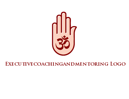 om symbol in hand logo