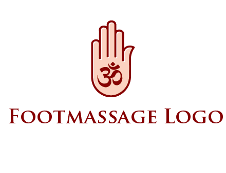 om symbol in hand logo