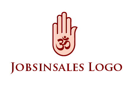 om symbol in hand logo