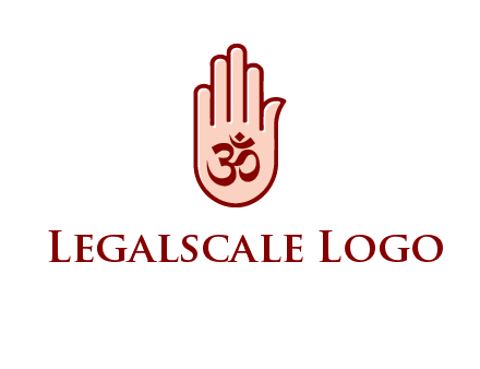 om symbol in hand logo