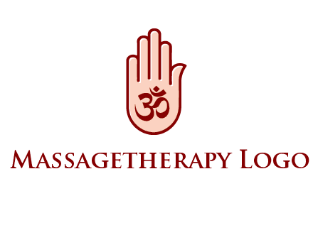 om symbol in hand logo