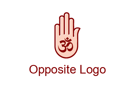 om symbol in hand logo