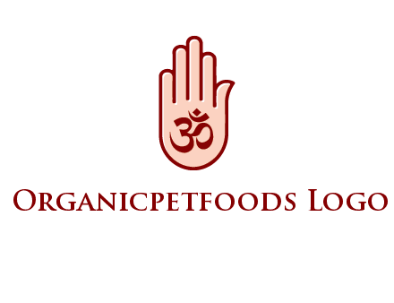 om symbol in hand logo