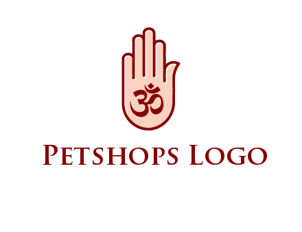 om symbol in hand logo