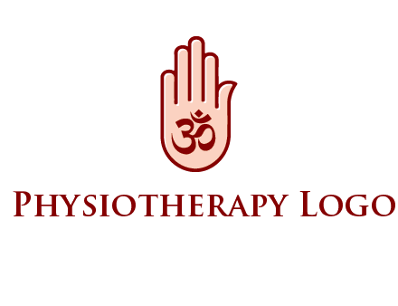 om symbol in hand logo